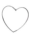 Metalen hart hangend 10 cm Zwart Metalenframe Metal heart  eenmalig op=op