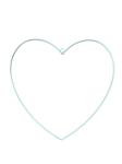 Metalen hart hangend 10 cm Turquoise  Metalenframe Metal heart eenmalig op=op