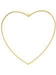 Metalen hart hangend 15 cm Geel Metalenframe Metal heart