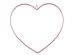 Metalen hart hangend 15 cm Roze Metalenframe Metal heart