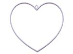 Metalen hart hangend 15 cm Lila Metalenframe Metal heart
