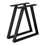 [en.casa] Stalen onderstel Lyngby set van 2 tafelpoot 72x55x6 cm zwart mat