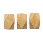 Rico Design Houten Kralen Diamant 3 stuks  30 x 20 x 20 mm