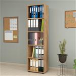 [en.casa] Boekenkast schap Vara 178x49x30 cm eikenkleurig