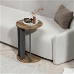 [en.casa] Bijzettafel Frederiksberg walnootkleurig en antraciet