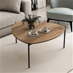 [en.casa] Salontafel Gladsaxe 40x90x89 cm walnootkleurig en zwart