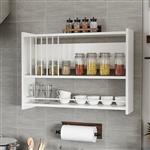 [en.casa] Wandplank Helsingør 60x84x20 cm wit