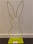 Metalen frame Haas staand oor op voet 50 cm Lime green Limoengroen OP=OP standaard Metal Rabbit eenm