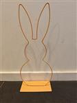 Metalen frame Haas staand oor op voet 40 cm Apricot OP=OP standaard Metal Rabbit eenmalig artikel