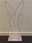 Metalen frame Haas staand oor op voet 50 cm Lavendel OP=OP standaard Metal Rabbit eenmalig artikel