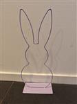 Metalen frame Haas staand oor op voet 40 cm Lavendel OP=OP standaard Metal Rabbit eenmalig artikel