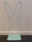 Metalen frame Haas staand oor op voet 50 cm Turquoise OP=OP standaard Metal Rabbit eenmalig artikel