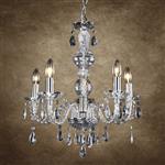 Kroonluchter Elegance 5-armig met kristallen 5xE14 chroom