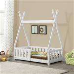 Kinderbed Tipi met uitvalbeveiliging 140x70 cm wit