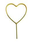 Metalen hart bijsteker pick diameter 7 cm Geel Metalenframe Metal heart  eenmalig op=op
