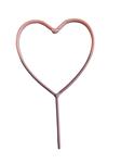 Metalen hart bijsteker pick diameter 7 cm Roze Metalenframe Metal heart  eenmalig op=op