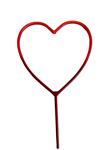Metalen hart bijsteker pick diameter 7 cm Rood Metalenframe Metal heart eenmalig op=op