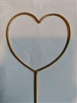 Metalen hart bijsteker pick diameter 7 cm Goud Metalenframe Metal heart  eenmalig op=op