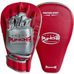 PunchR™ Long Curved Pro Style Focus Pads Mitts Rood Zilver