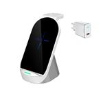 DrPhone QW2 – 3 in 1 Draadloze lader – Dock - Veilig Laden - iPhone – Apple Watch / Airpods Pro – 15