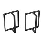 [en.casa] Stalen onderstel Ashby set van 2 tafelpoot 72x55x30 cm zwart