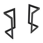 [en.casa] Stalen onderstel Kaskinen set van 2 tafelpoot 72x39,5x39 cm zwart