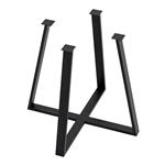 [en.casa] Stalen onderstel Kemijärvi tafelpoot 72x80x80 cm zwart