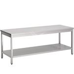 Rvs woktafel met bodemschap 900x600x600 mm