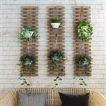 [en.casa] Wandrek set van 3 voor bloempotten houtkleurig