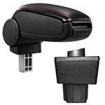 Armsteun voor Skoda Yeti 1 kunstleer zwart en rood stiksel