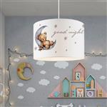 [lux.pro] Hanglamp Rugby E27 wit met knuffelbeer motief