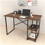 [en.casa] Bureau Nittedal laptoptafel 75x120x60 cm eiken antiek