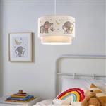[lux.pro] Design hanglamp Lurgan E27 wit met olifant motief