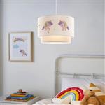 [lux.pro] Design hanglamp Lurgan E27 wit met eenhoorn motief