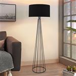 [lux.pro] Staande lamp Neath vloerlamp 155 cm antraciet en zwart