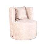 Fauteuil Evy Velours Naturel Maat 65x65x75 cm