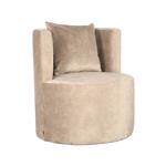 Fauteuil Evy Velours Zand Maat 65x65x75 cm