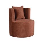 Fauteuil Evy Velours Rust Maat 65x65x75 cm