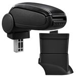 Armsteun Fiat 500 2007-2017 kunstleer zwart met wit stiksel