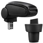 Armsteun - Seat Mii - kunstleer - zwart+wit stiksel