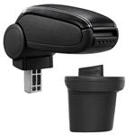 Armsteun Nissan Juke vf 2010 kunstleer zwart met wit stiksel