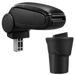 Armsteun Nissan Micra K13 vf 2010 kunstleer zwart wit stiksel