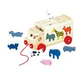 Dieren vrachtauto vormen puzzel Bino 84068