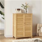 [en.casa] Schoenenkast Klamp 87,5x66x33 cm bamboe