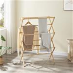 [en.casa] Droogrek Grinau inklapbaar 128x72x44 cm bamboe