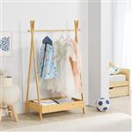 [en.casa] Kledingrek Sola 126x73x42 cm bamboe houtkleurig