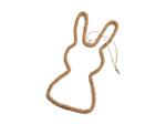 Actie Haas frame omwikkeld met touw Rope Rabbit hanger 30cm Haasvorm met touw
