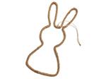 Actie Haas frame omwikkeld met touw Rope Rabbit hanger 40cm Haasvorm met touw