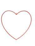 Metalen hart hangend 7 cm Rood Metalenframe Metal heart