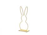 Metalen frame Haas Haasje staand oor op voet 29 cm Geel Metalenframe Metal rabbit on base